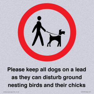 Please keep all dogs on a lead as they can disturb ground nesting birds and their chicks
